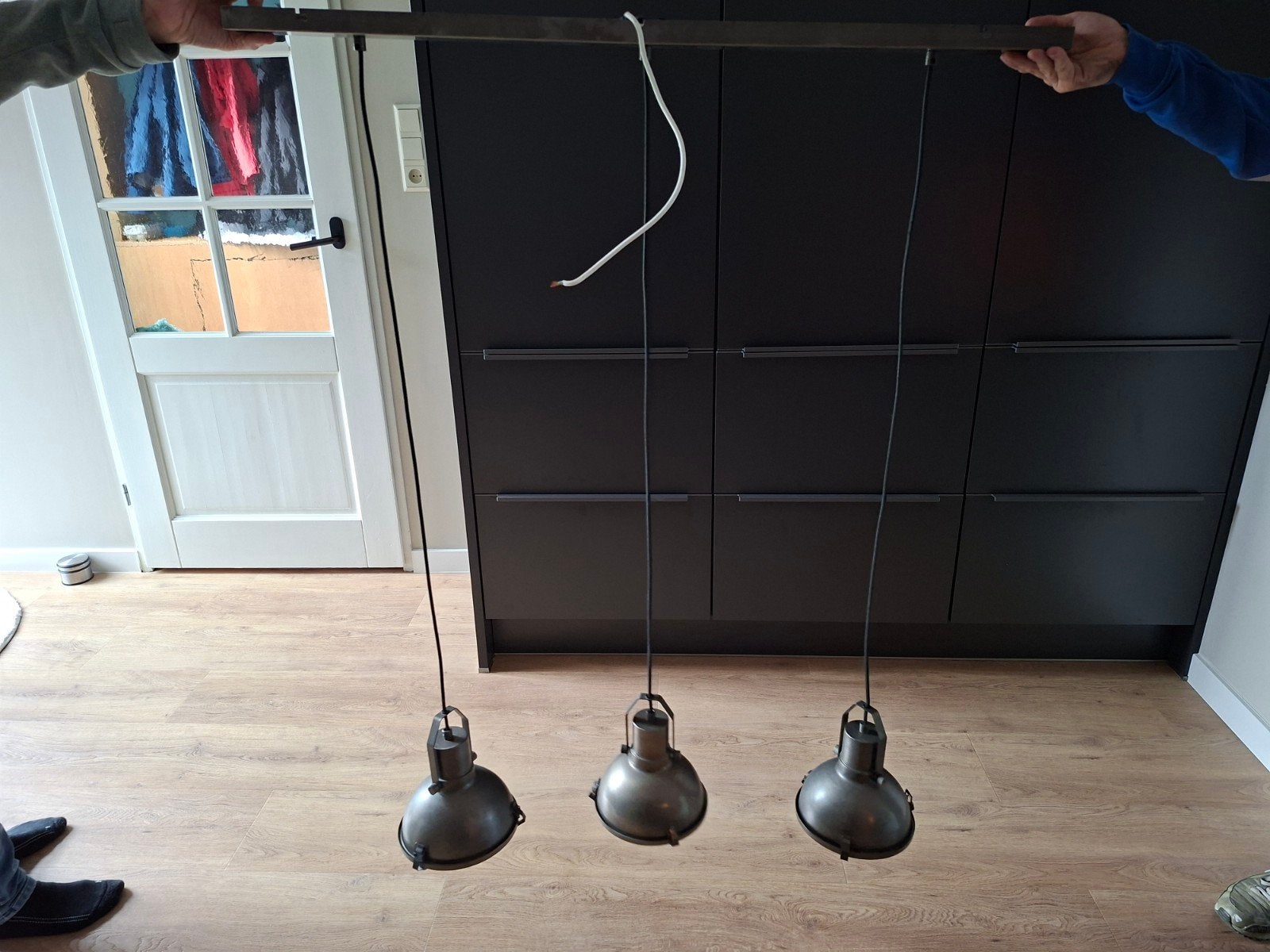 Eetkamerlamp 3L Magnus antiek koper - Lightmakers, Ophalen of Verzenden, Zo goed als nieuw, Metaal, Industrieel, Antiek