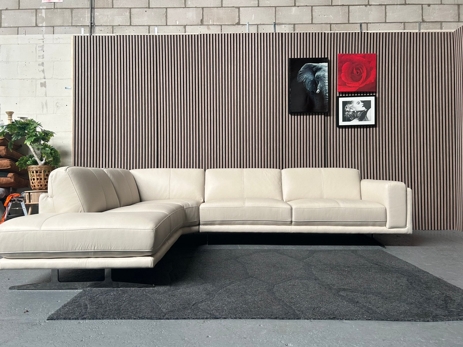 GRATIS LEVERING Hoekbank Lederland Alicia BV 312X226 NIEUW
