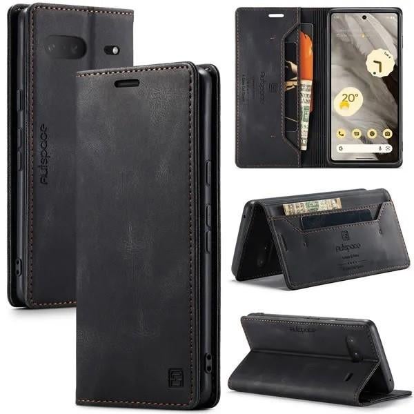 Luxe Flip Case met Kaarthouder voor Google Pixel 7 _ Zwart, Verzenden, Nieuw, Hoesje of Tasje