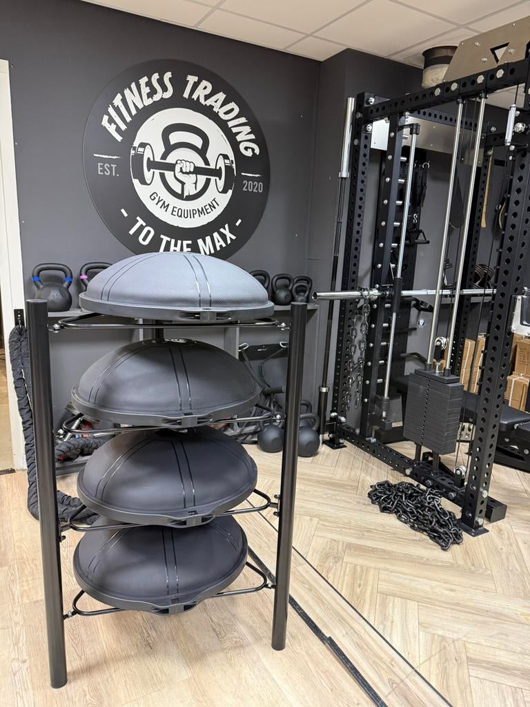 Nieuwe 4 x Zwarte Balance Dome/Bosu Ball toren/opbergrek, Sport en Fitness, Fitnessmaterialen, ., Nieuw, Ophalen of Verzenden