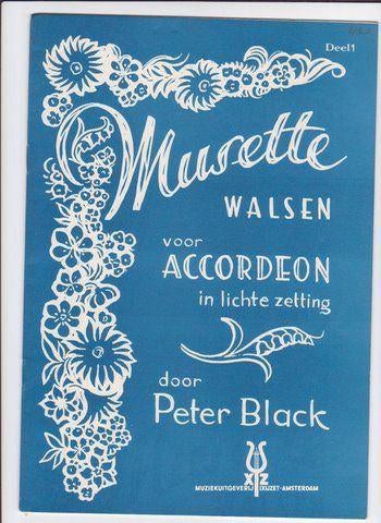 Accordeon : Peter Black Musette walsen deel 1 + deel 2-mooi, Muziek en Instrumenten, Gebruikt, Overige genres, Ophalen of Verzenden