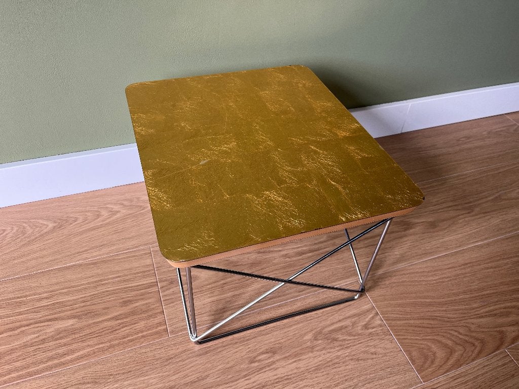 Vitra Eames LTR bijzettafel met echt bladgoud, Minder dan 50 cm, Gebruikt, Design, Minder dan 50 cm