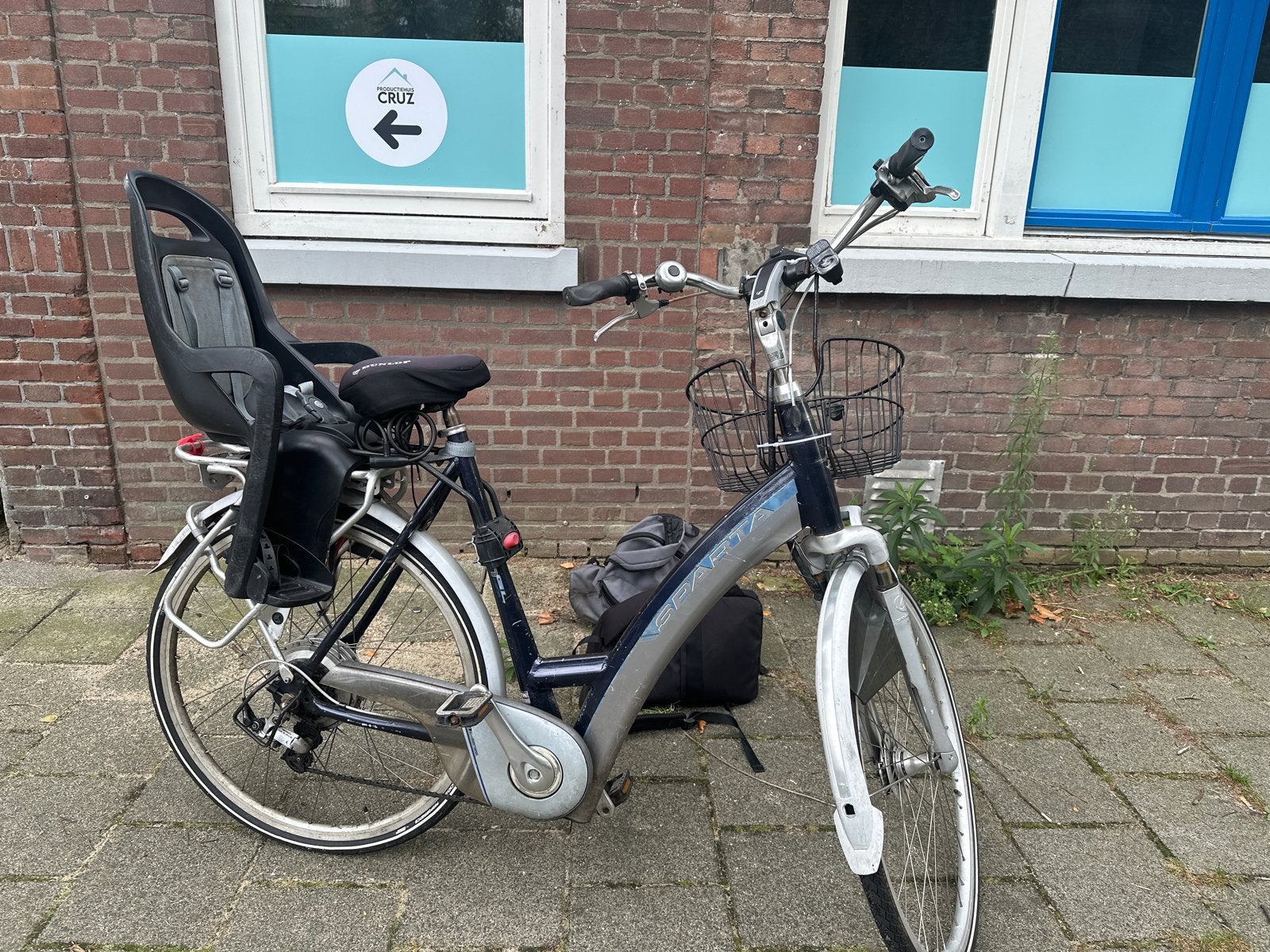 Sparta elektrische fiets met kinderzitje en mand, Sparta, Velgrem, Ophalen of Verzenden, 50 tot 53 cm