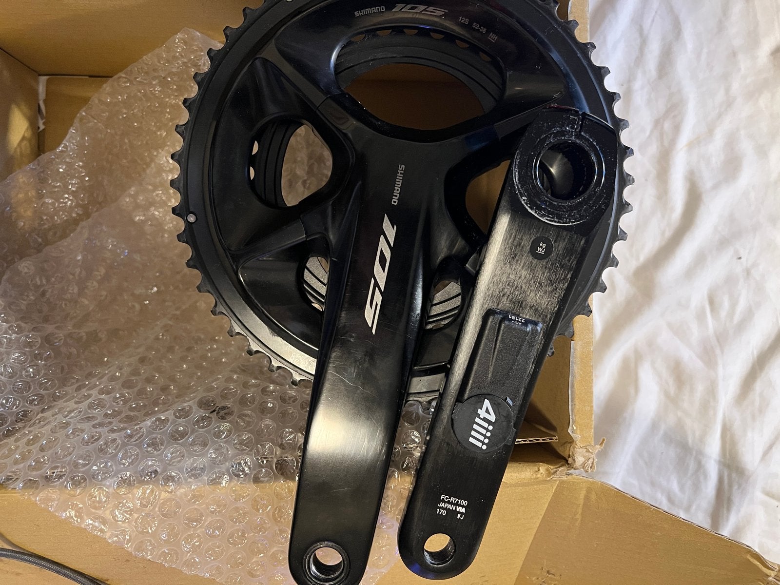 4iiii Precision3 Shimano 105 crankstel 52/36 170mm, Fietsen en Brommers, Ophalen of Verzenden, Zo goed als nieuw, Racefiets, Crankstel of Pedalen