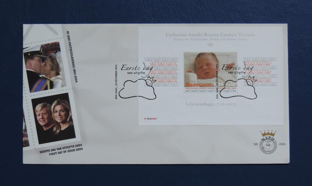 FDC nr 493b - 2003 - geboorte Amalia, Verzenden, Onbeschreven, Nederland