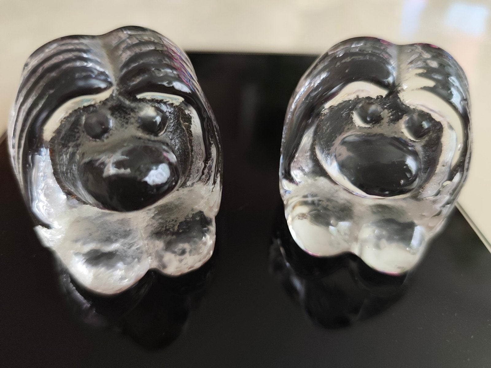 Bergdala Glasbruk 2x vintage massief glazen trolletje 4,5 cm, Ophalen of Verzenden, Zo goed als nieuw, Overige typen