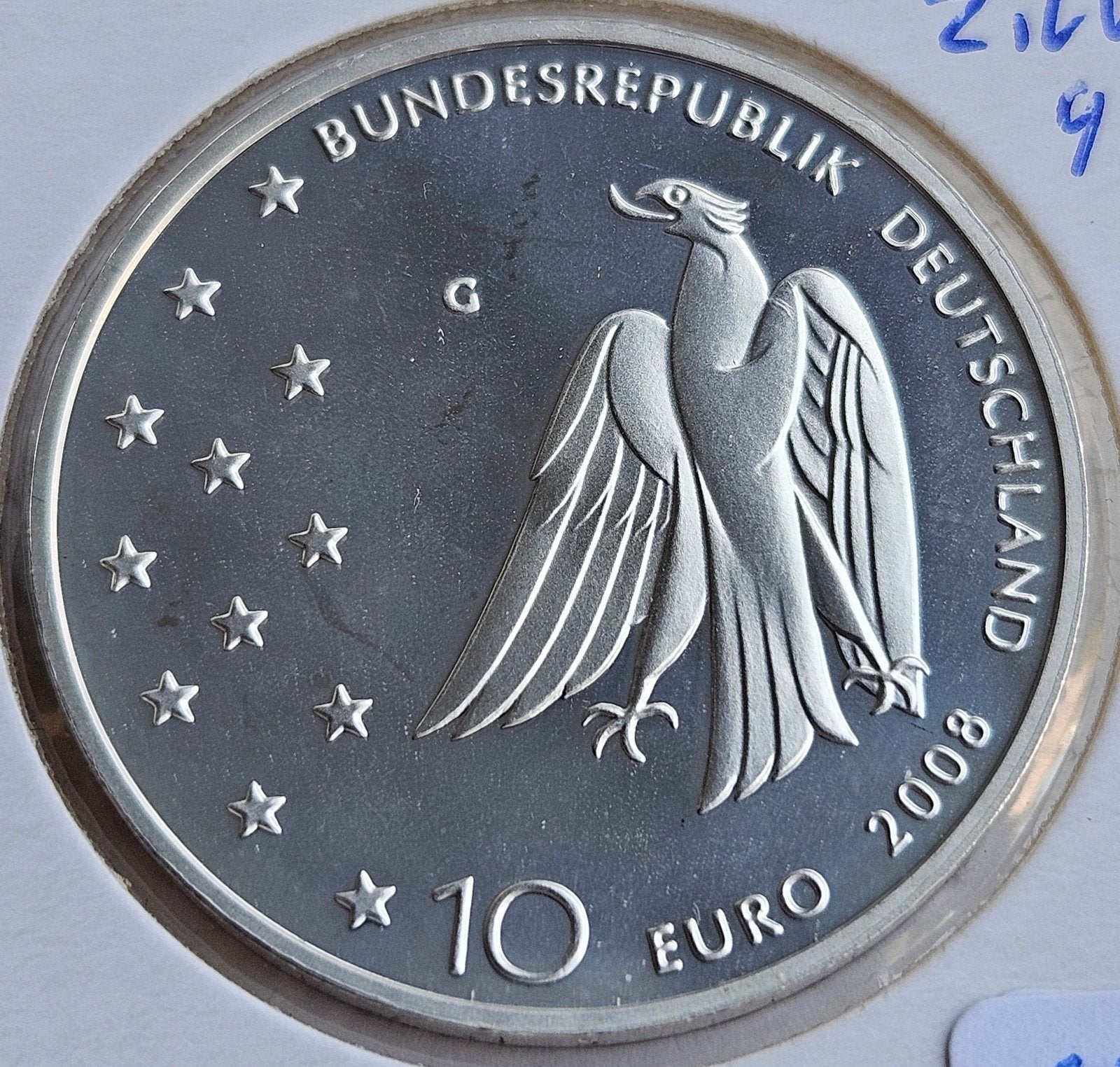 Duitsland 10 Euro 2008 Zilver, Duitsland, Zilver, Ophalen of Verzenden, 10 euro