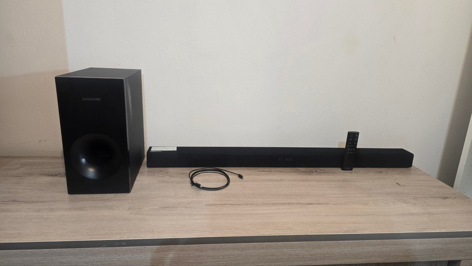 Samsung soundbaar met subwoofer Bluetooth Optical Werk prima, Ophalen of Verzenden, Bluetooth