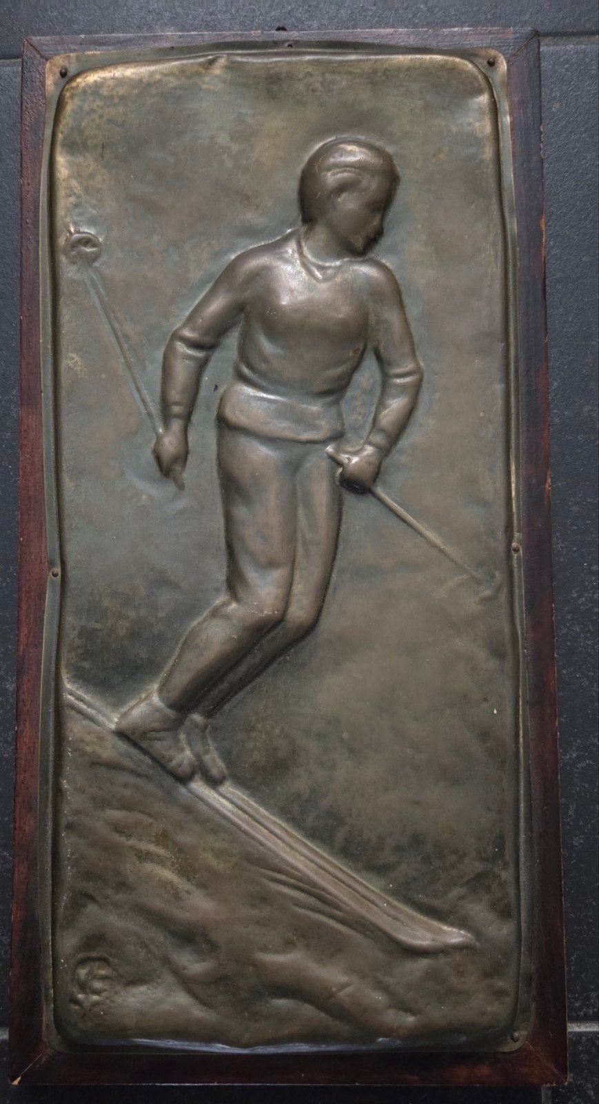 Chris van der Hoef sportplaquette 1930-1935, Antiek en Kunst, Ophalen of Verzenden, Koper