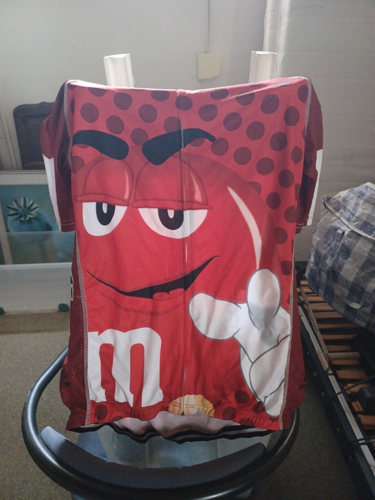 M&M's Fiets Shirt - Maat L - Rood Polyester, Heren, Ophalen of Verzenden, L, Bovenkleding