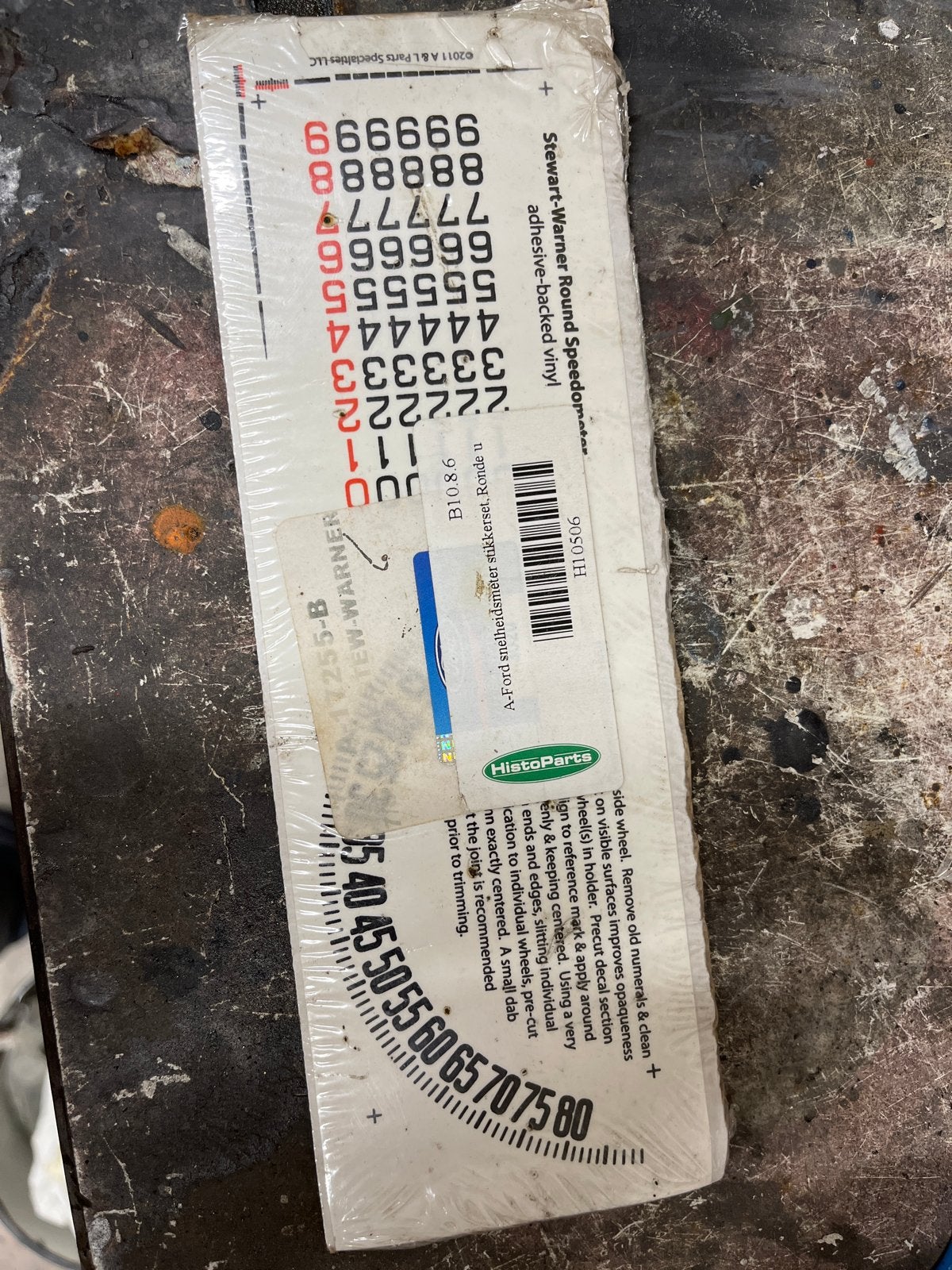 A-Ford Steward-Warner snelheidsmeter stickers “miles”, Ophalen of Verzenden, Nieuw, Ford