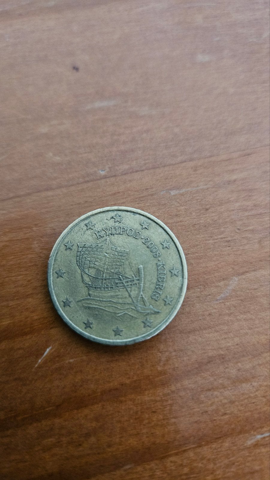 Cyprus 50 cent munt 2008, Postzegels en Munten, Munten | Europa | Euromunten, Ophalen of Verzenden, Cyprus, 50 cent, Losse munt