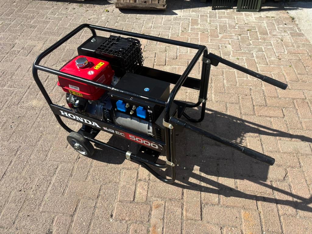 6 KVA aggregaat 230 Volt Honda GX390 benzine generator, Ophalen, Gebruikt, 5 tot 10 kVA, Benzine