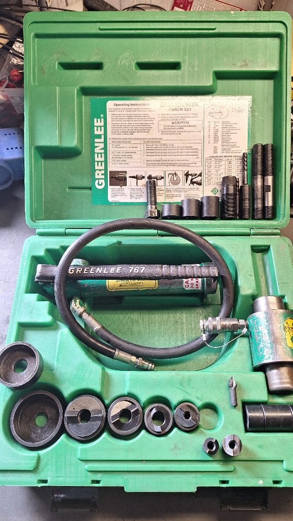 Greenlee 7646 Gatenpons ponsset gaten pons set, Gebruikt, ,, Ophalen of Verzenden, .