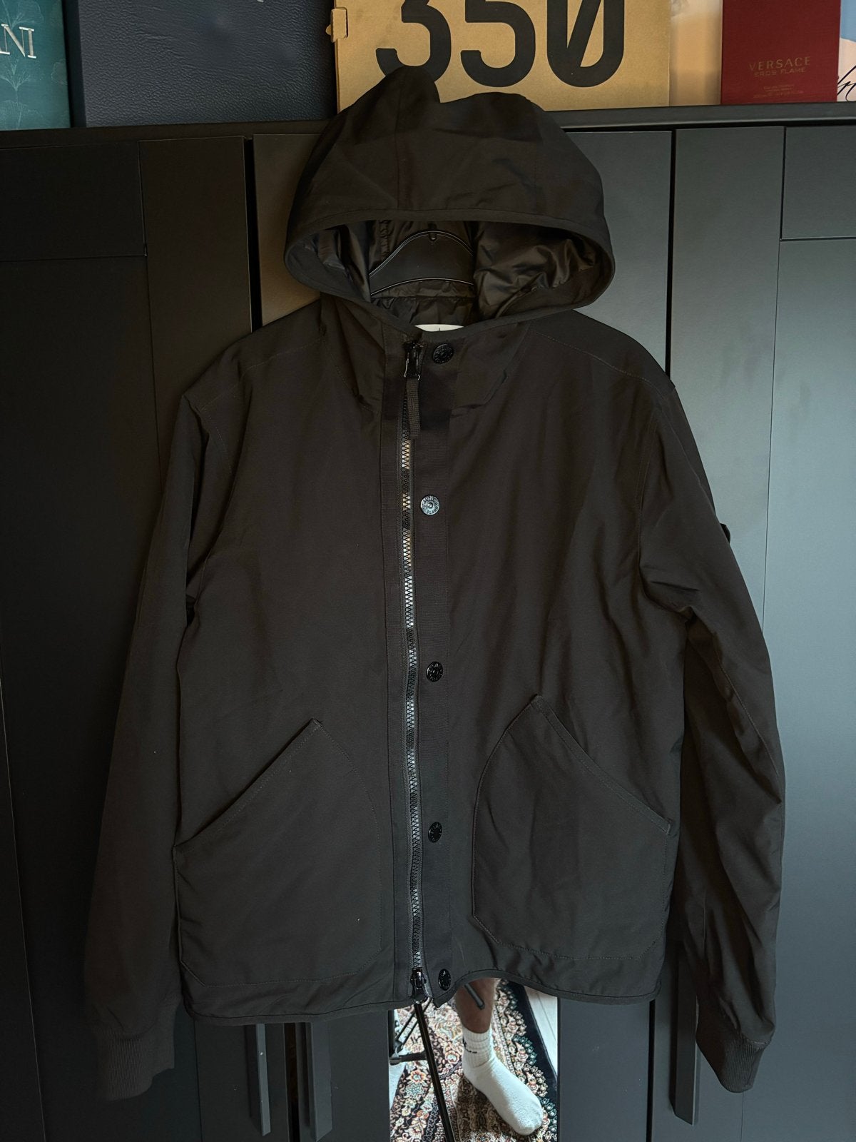 Stone Island Soft Shell-R e.dye Jas Zwart Maat L, Ophalen of Verzenden, Zo goed als nieuw, Maat 52/54 (L), Zwart