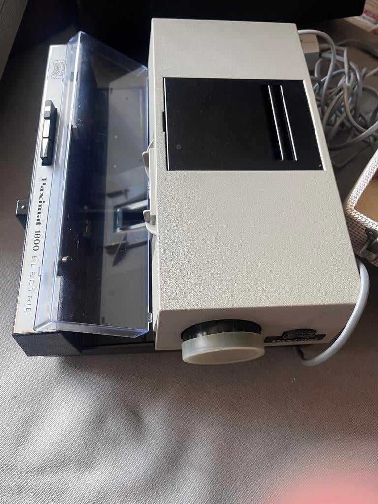 Paximat 1800 Electric diaprojector & 3 diabox & mini scherm!, Ophalen of Verzenden, Gebruikt