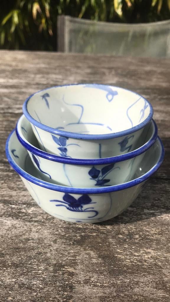 Set van 3 oude Vietnamese kommen, Antiek en Kunst, Ophalen of Verzenden