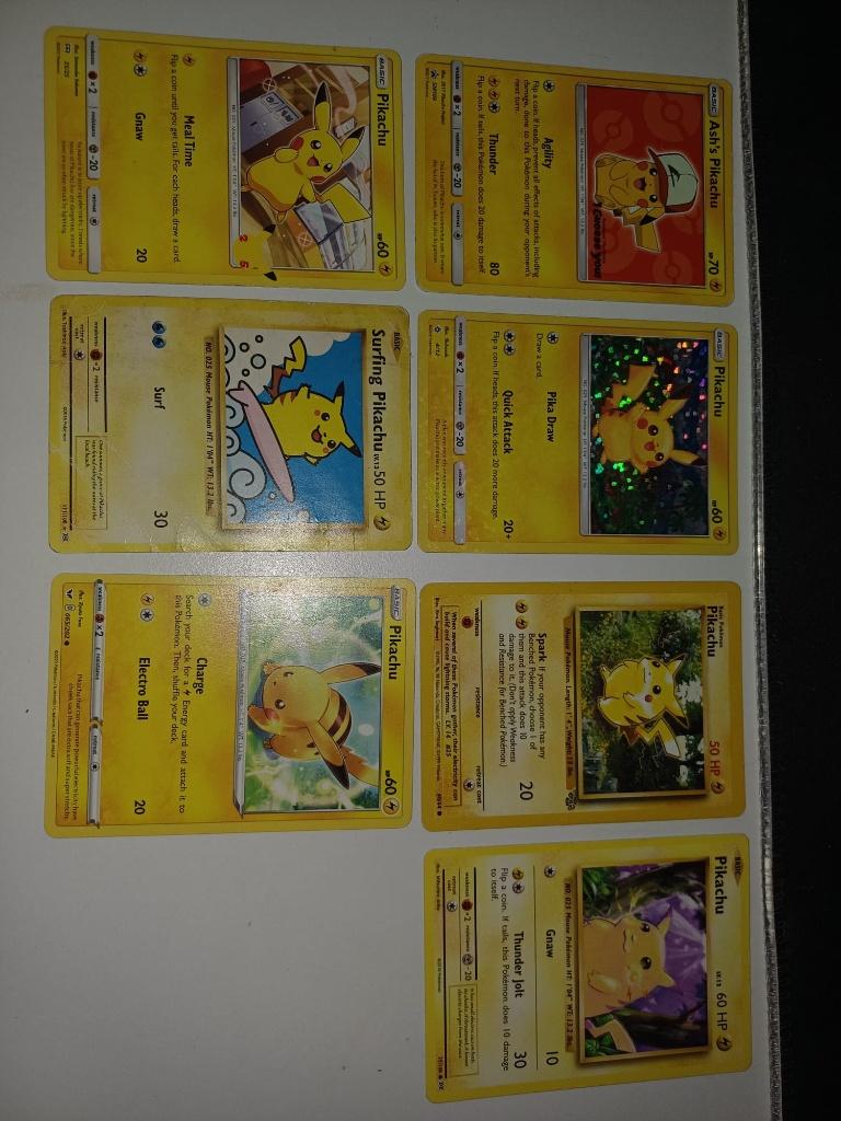 Pokemon Kaarten Pikachu Collectie, Ophalen of Verzenden, Zo goed als nieuw, Meerdere kaarten, Foil