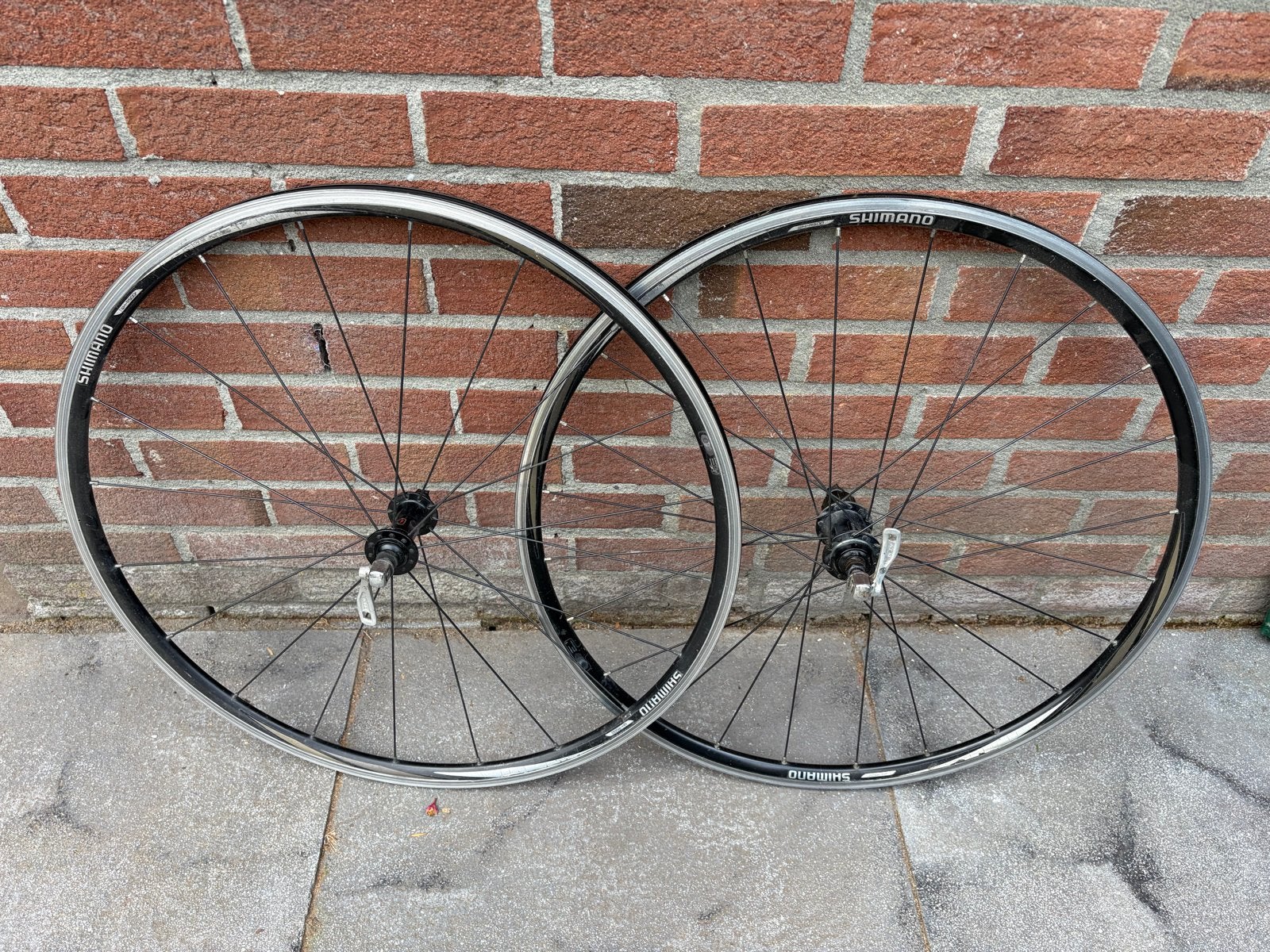 Shimano WH-R500 Wielset voor velgremmen - 622x15C zwart, Gebruikt, Aluminium, Racefiets, Ophalen
