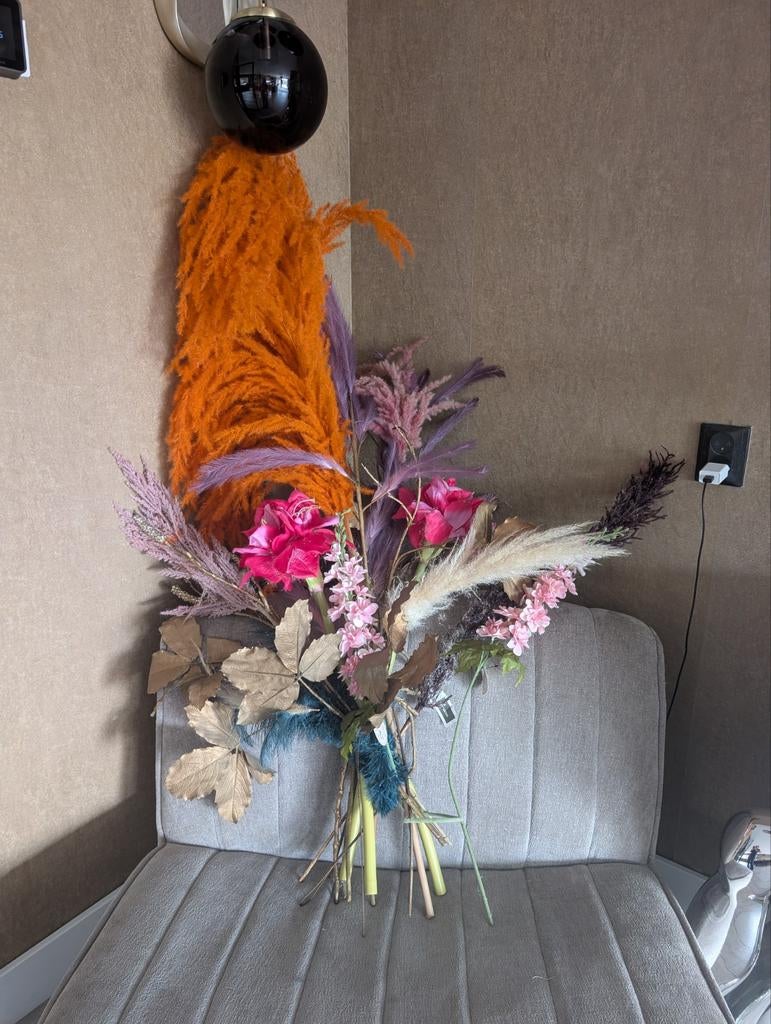 Prachtig droogbloemen boeket - Uniek en kleurrijk, Huis en Inrichting, Woonaccessoires | Droogbloemen, Ophalen of Verzenden, Gebruikt