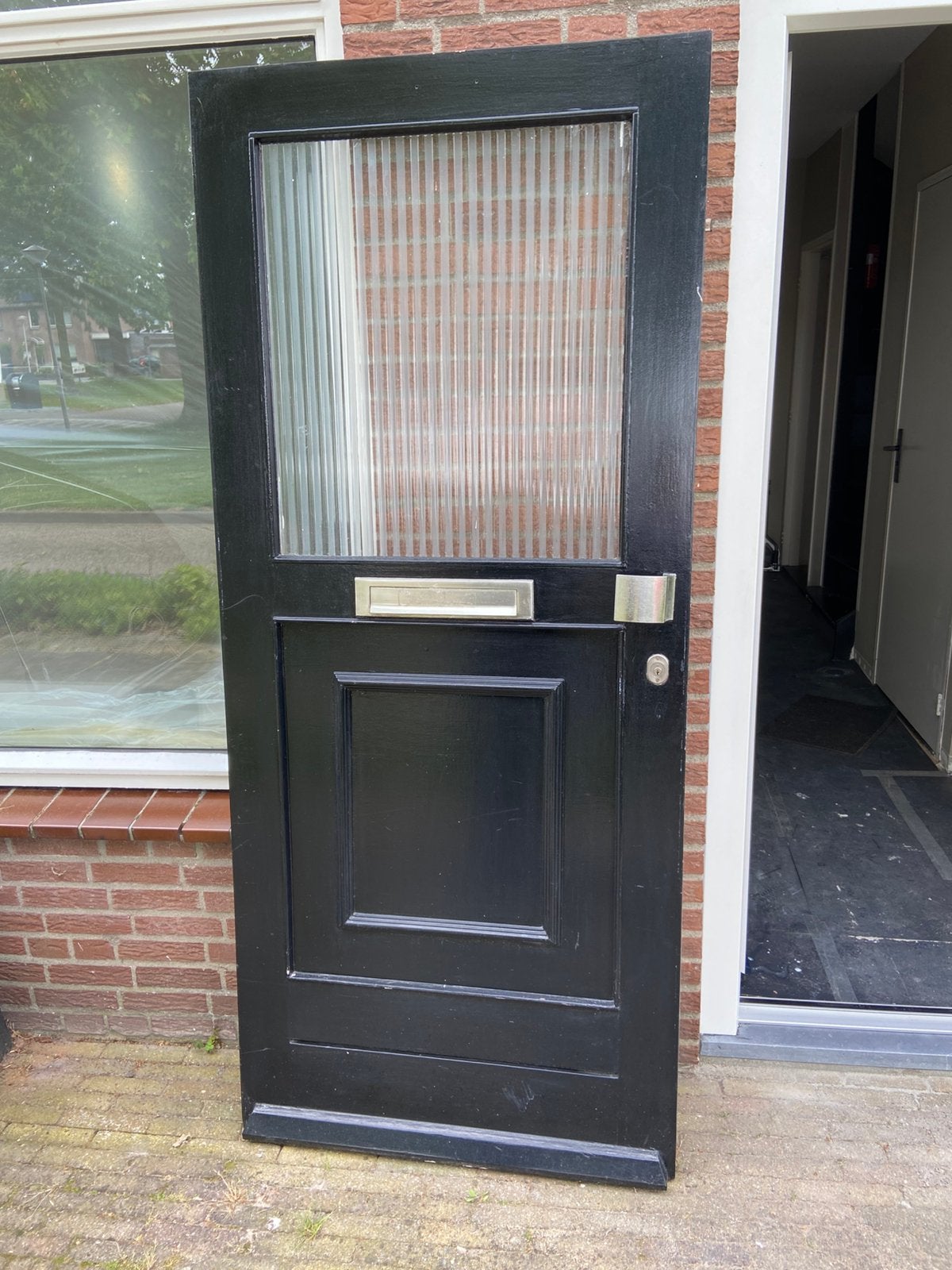 Houten voordeur, Ophalen, Gebruikt, 80 tot 100 cm, Buitendeur