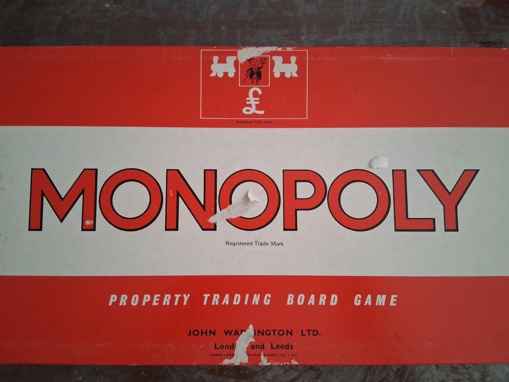 Vintage Monopoly van 1961. Engelse editie, Hobby en Vrije tijd, Gezelschapsspellen | Bordspellen, Ophalen of Verzenden, Gebruikt