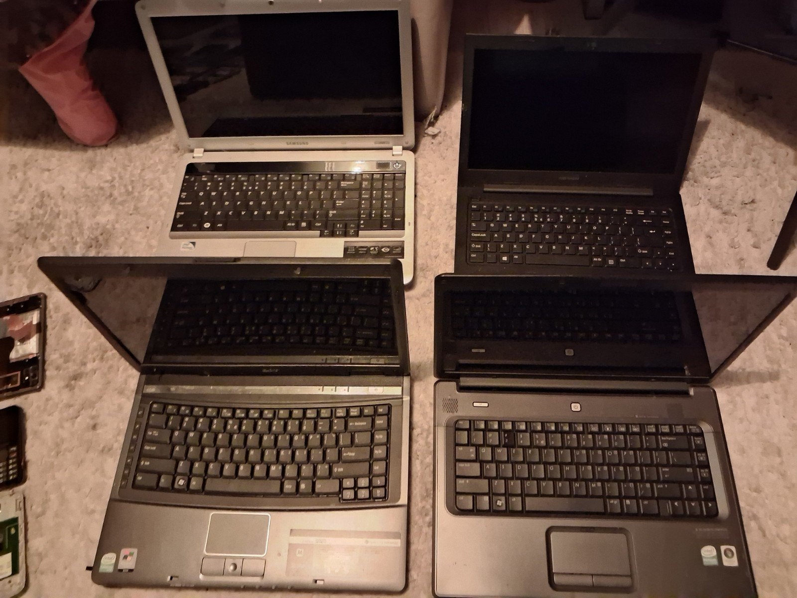 Partij laptops voor onderdelen of reparatie, Computers en Software, HDD, Minder dan 4 GB, Ophalen of Verzenden, Diverse (Compaq, Medion, Samsung, Acer)