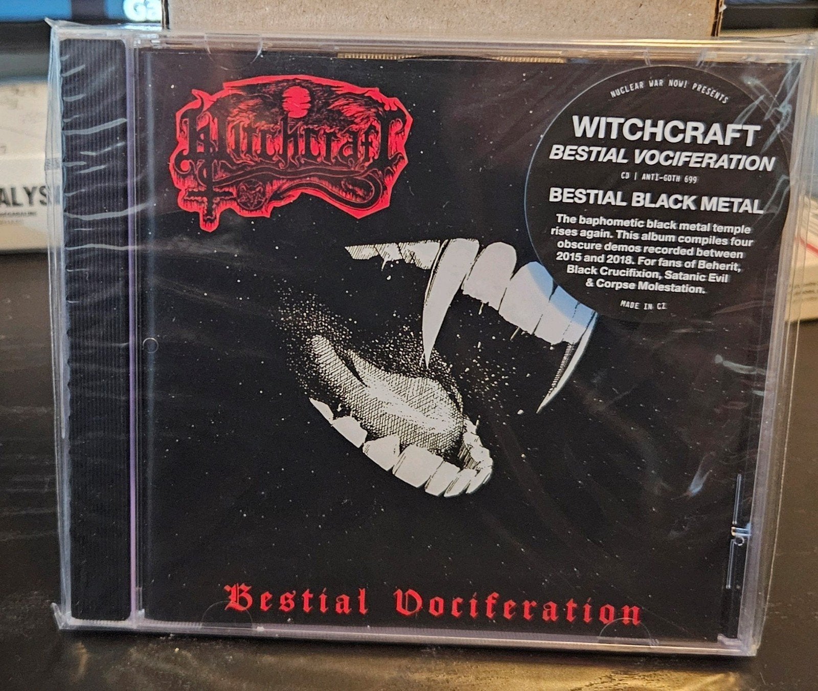 Witchcraft - Bestial Vociferation CD Nieuw, Ophalen, Nieuw in verpakking