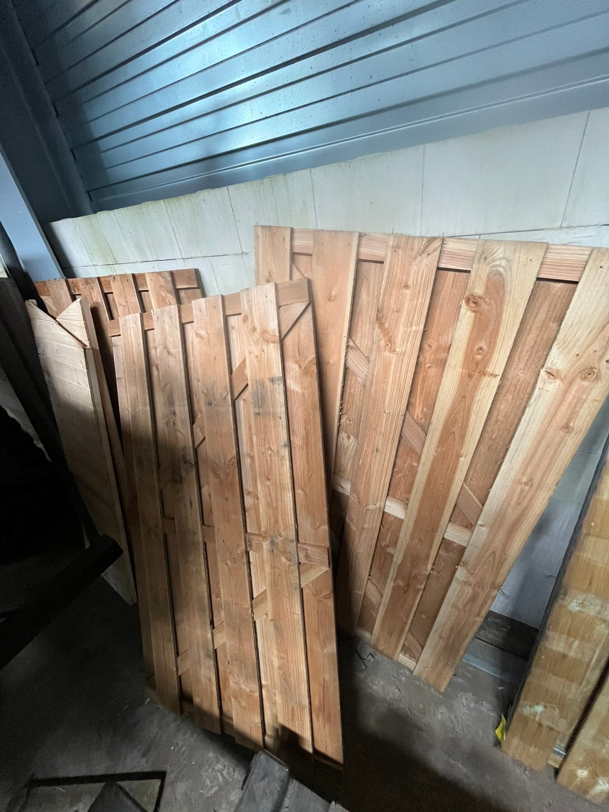 Schuttingpoort zonder frame, Ophalen, Zo goed als nieuw, 150 tot 200 cm, Hout
