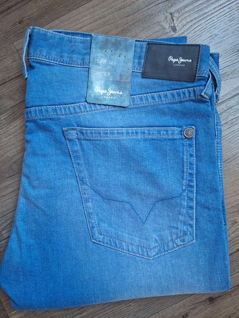 PEPE JEANS Hatch slimfit jeans W38 L32, W36 - W38 (confectie 52/54), Blauw, Nieuw, Ophalen of Verzenden