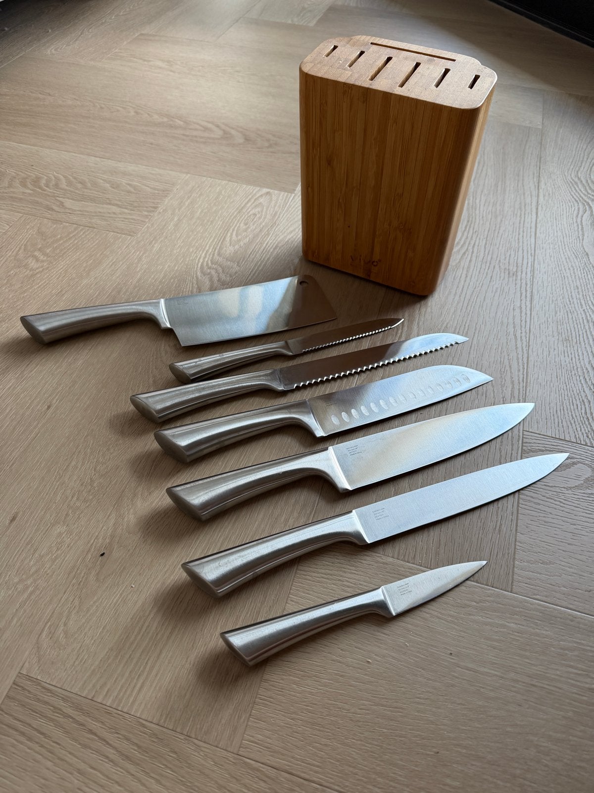 Vivo messenset met messenblok - zo goed als nieuw, Verzenden, Vivo, Zo goed als nieuw, Rvs of Chroom
