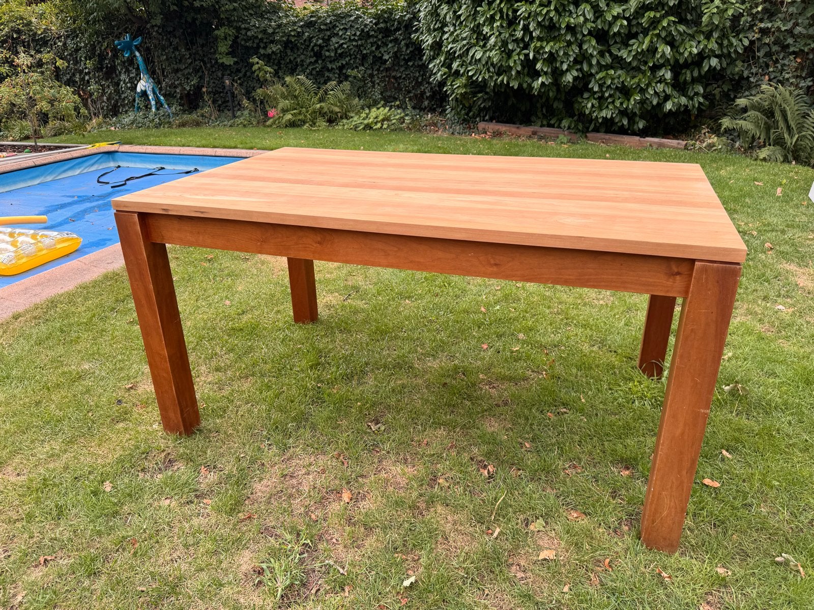 Uitschuifbare eettafel van kersenhout, Ophalen, 50 tot 100 cm, Zo goed als nieuw, 150 tot 200 cm