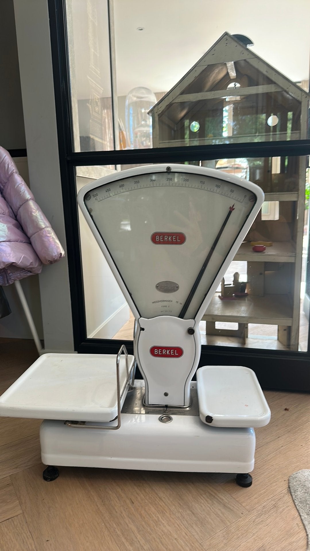 Vintage Berkel winkelweegschaal type 8735 – Origineel, Minder dan 10 kg, 1 tot 500 gram, Ophalen of Verzenden, Zo goed als nieuw