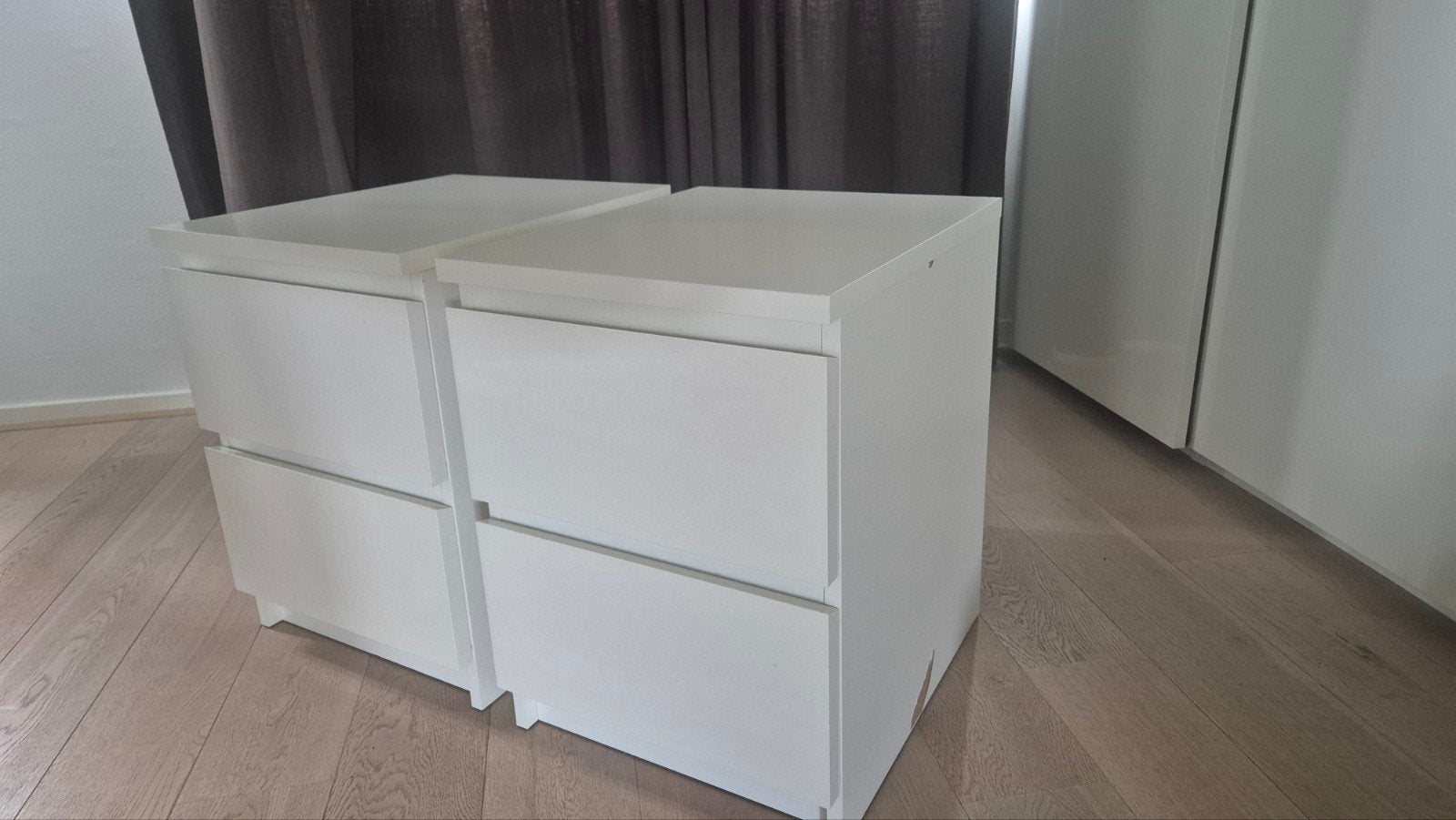 IKEA MALM ladekast wit - 2 lades, Huis en Inrichting, Kasten | Ladekasten, Gebruikt, 1 of 2 laden, Minder dan 100 cm, Modern