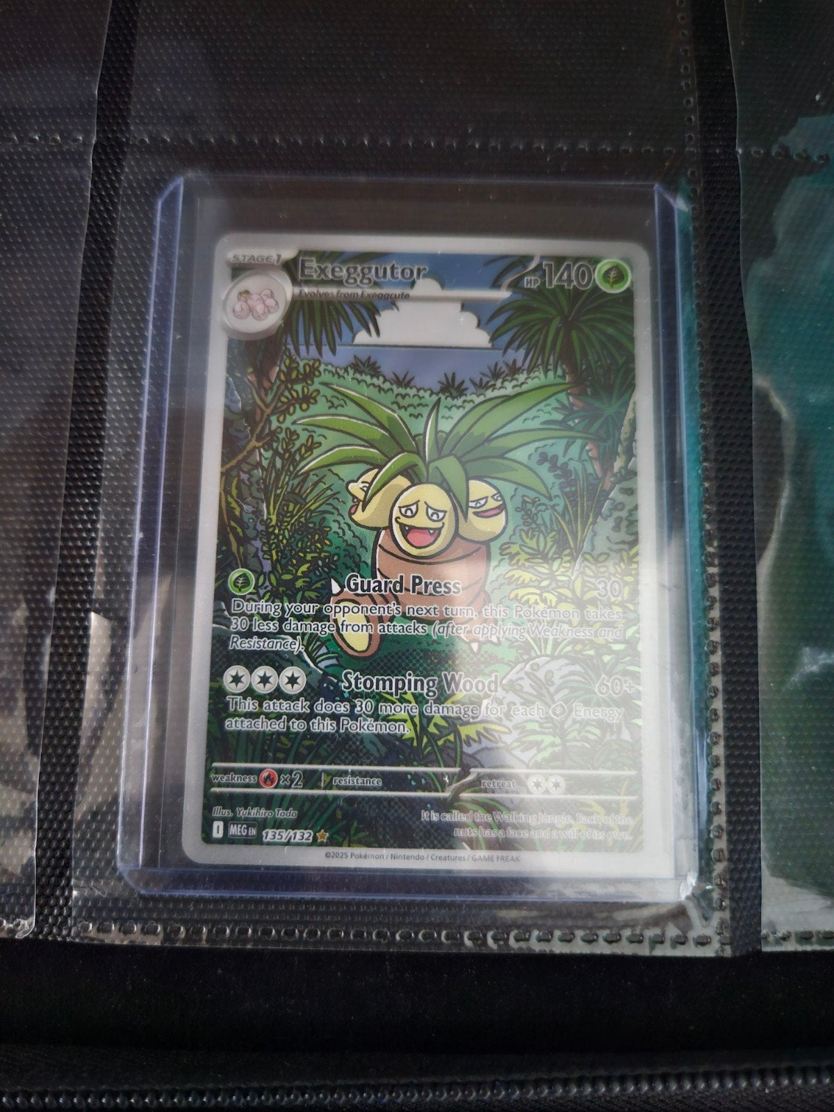 Pokemon Exeggutor 135/132 Mega Evolution, Ophalen of Verzenden, Zo goed als nieuw, Losse kaart, Foil