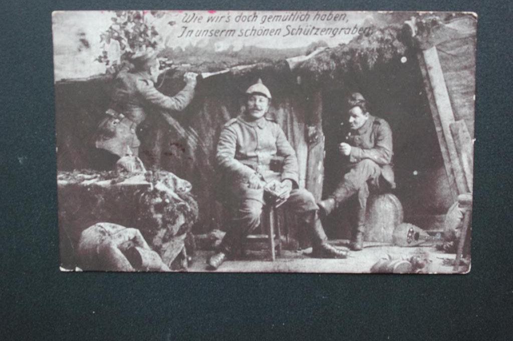 1917 1e WO DUITSE SOLDATEN IN LOOPGRAAF GELOPEN, Verzamelen, Ophalen of Verzenden, Voor 1920, Gelopen, Duitsland