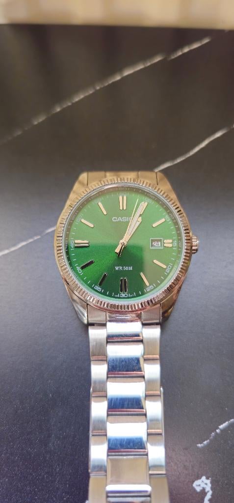 Casio herenhorloge, Staal, Polshorloge, Ophalen of Verzenden, Zo goed als nieuw
