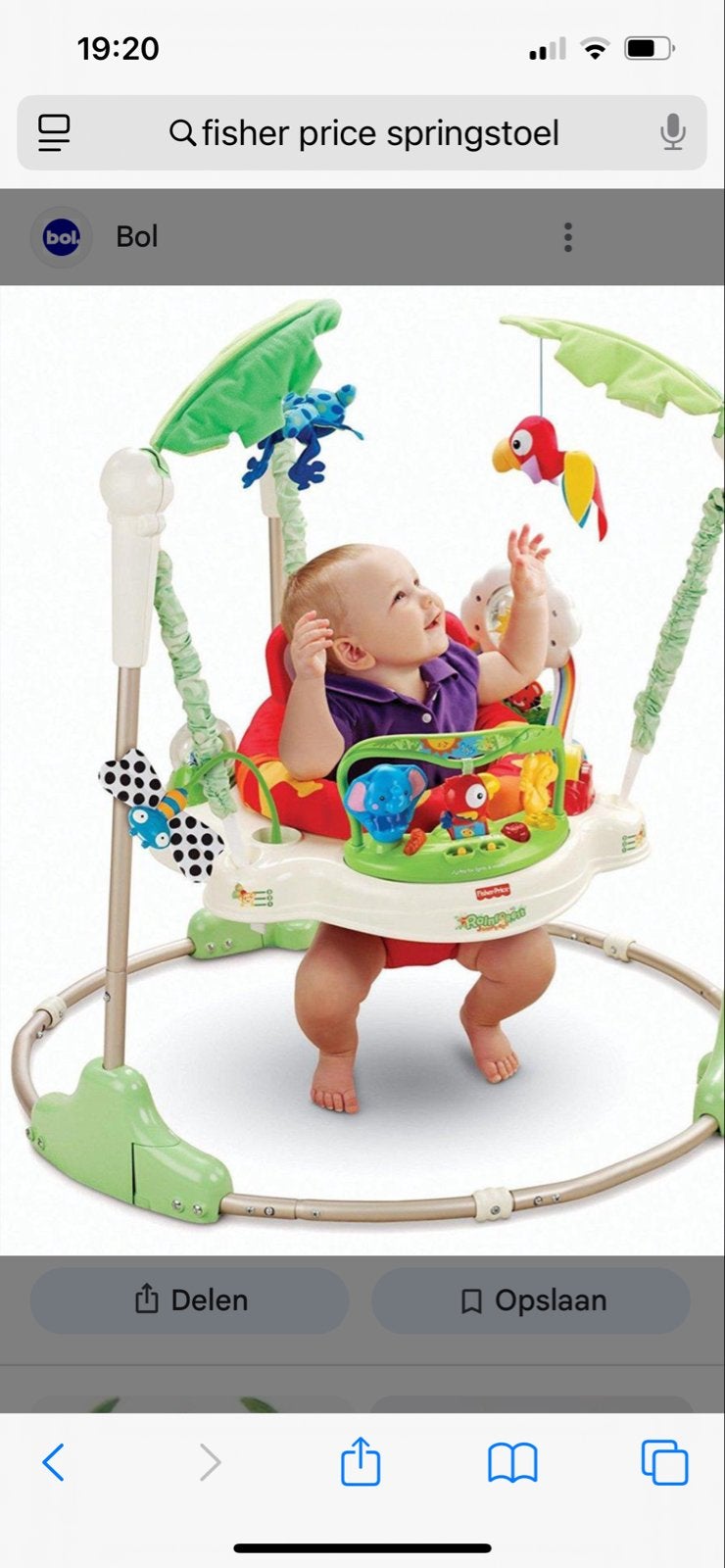 Fisher-Price Jumperoo Rainforest Activiteitencentrum, Ophalen, Zo goed als nieuw, Speelset, Met geluid