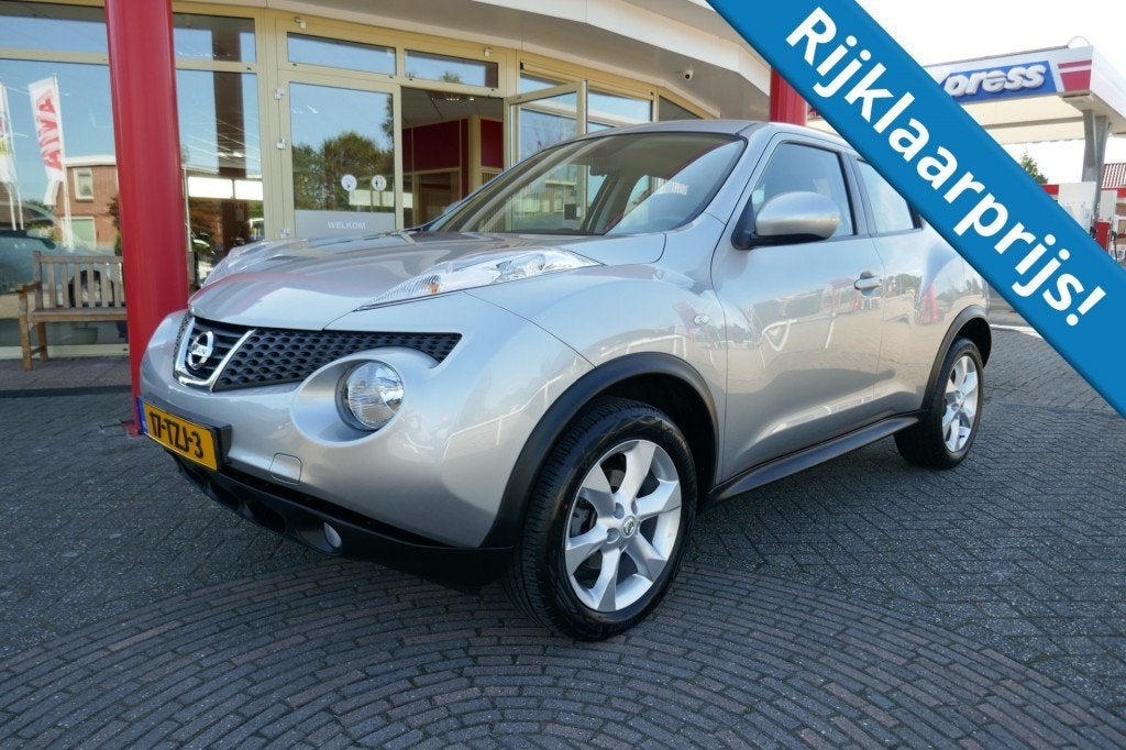 Nissan JUKE 1.6 ACENTA ECO  117 PK  AIRCO-CLIMA/CRUISE/NL-AU, Euro 5, Huisgarantie, 4 cilinders, Met garantie (alle)