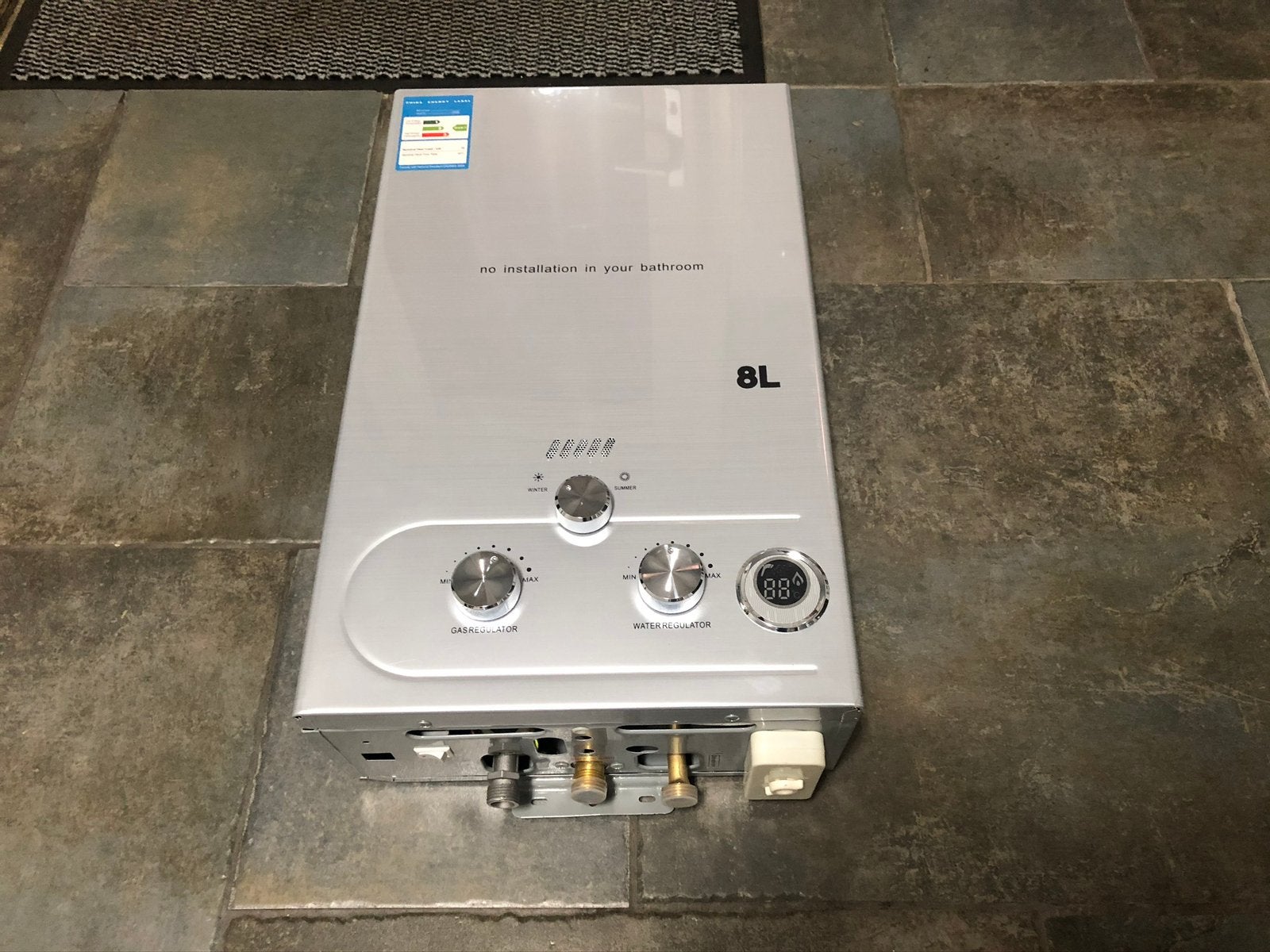 8L Propaan Butaan LPG Geiser Camping zonder waakvlam Gas, ., Nieuw, Ophalen of Verzenden, .