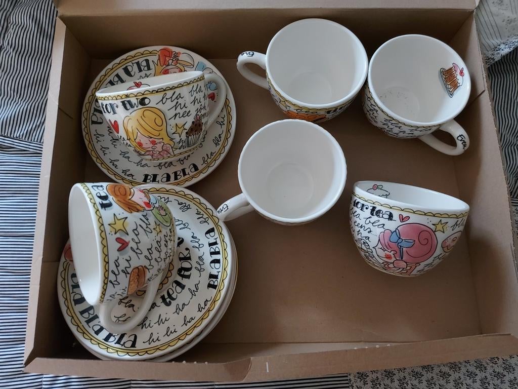 Blond Amsterdam soepkommen met schotels - 6 stuks, Huis en Inrichting, Keuken | Servies, Ophalen of Verzenden, Zo goed als nieuw