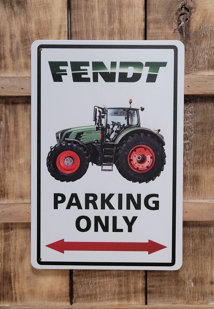 Fendt Tractor parking only reclamebord van metaal wandbord, Verzamelen, Merken en Reclamevoorwerpen, Reclamebord, Info@deconoord.nl