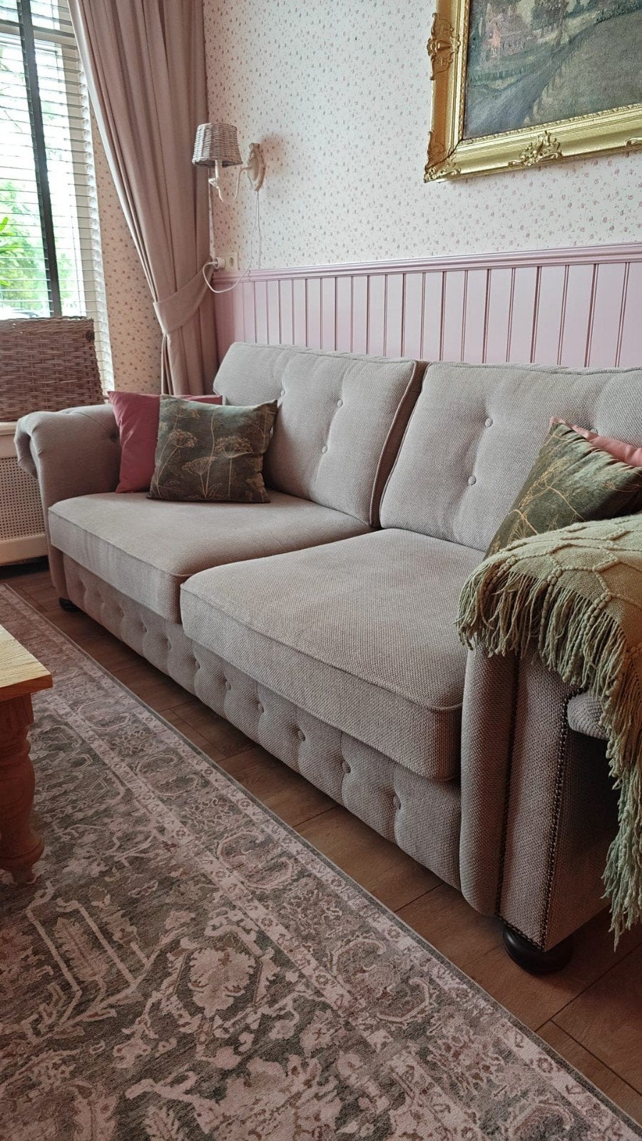 Urban Sofa 3-zitsbank en fauteuil met hocker., Ophalen, Driepersoons, 75 tot 100 cm, Zo goed als nieuw