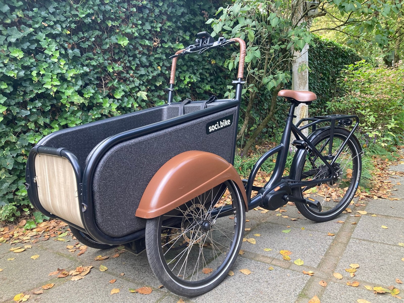 Soci.bike bakfiets 2021, 1417 km, z.g.a.n., Elektrisch, Zo goed als nieuw, 2 kinderen, Schijfrem