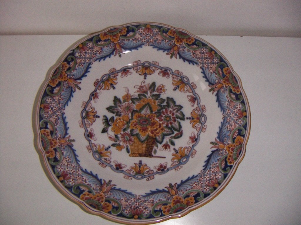 Makkum Tichelaar keramiek schaal jr.1940-1960. Bloemenmand., Antiek en Kunst, Ophalen of Verzenden