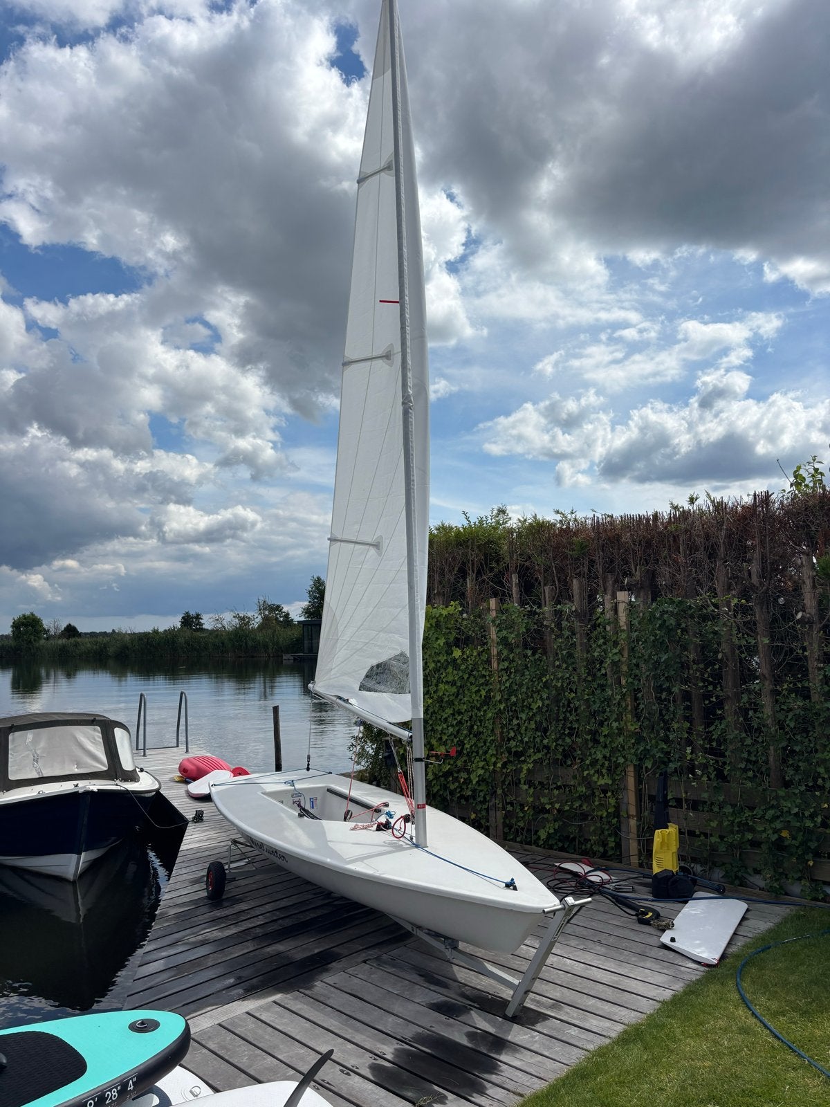 Laser zeilboot 154882 XD set-up, Watersport en Boten, Open zeilboten, Ophalen, Gebruikt, Laser, Polyester