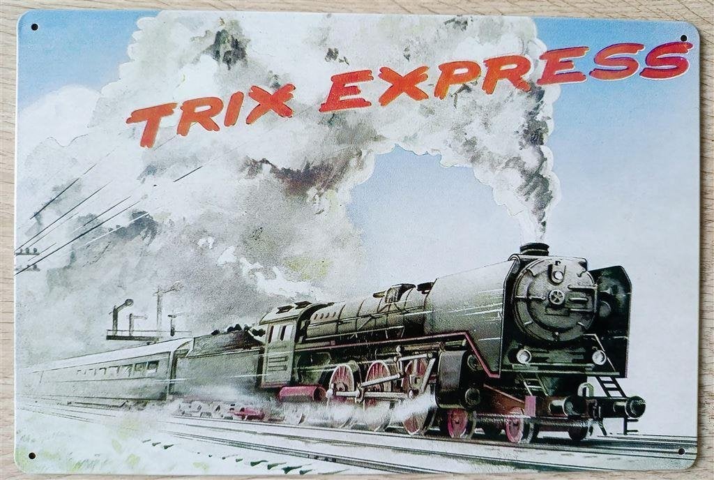 Trix Express | Metalen Modeltrein Wandbord Poster, Wisselstroom, Verzenden, Märklin, Nieuw
