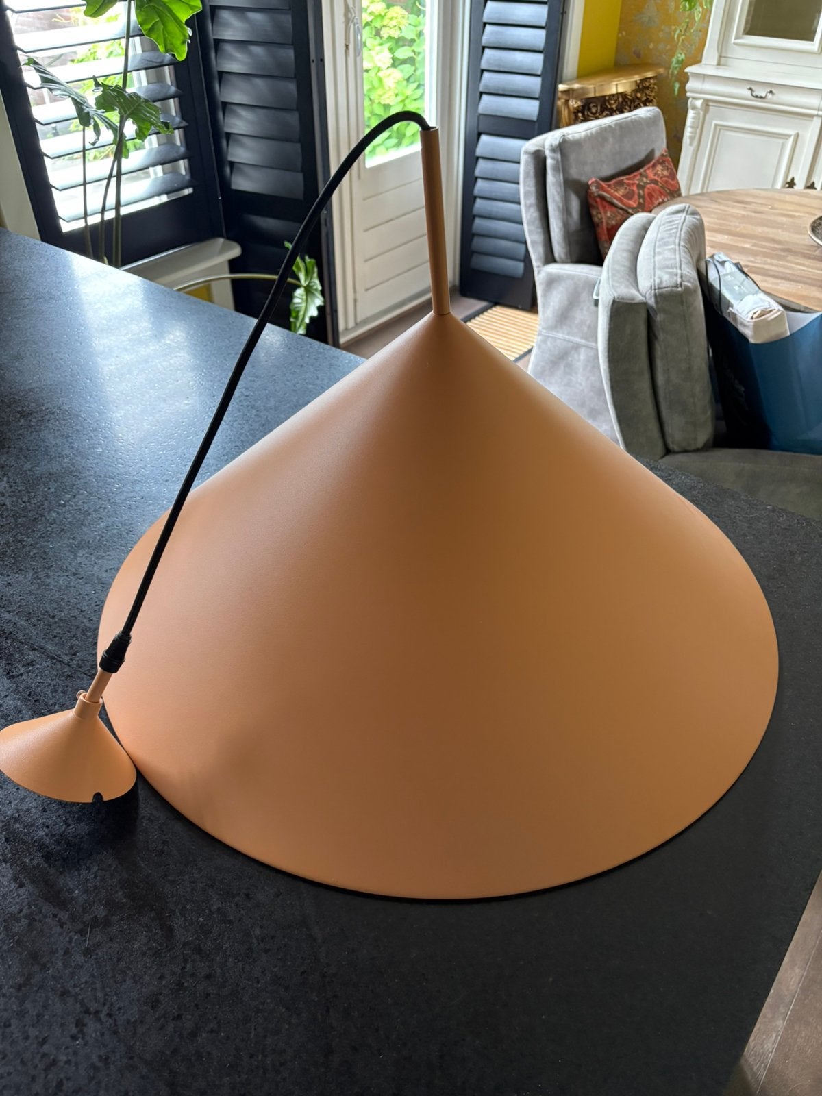 Prachtige HK Living Triangel hanglamp, Ophalen, Zo goed als nieuw