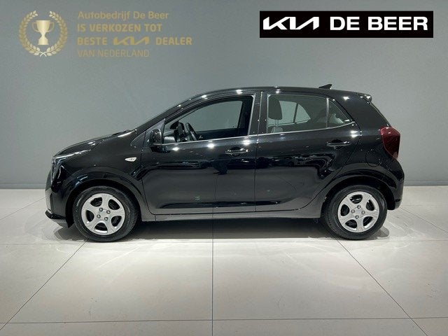Kia Picanto 1.0 DPi 63pk 4-zits DynamicLine Navi/ Cruise/ BT, Stof, 4 stoelen, Zwart, Origineel Nederlands