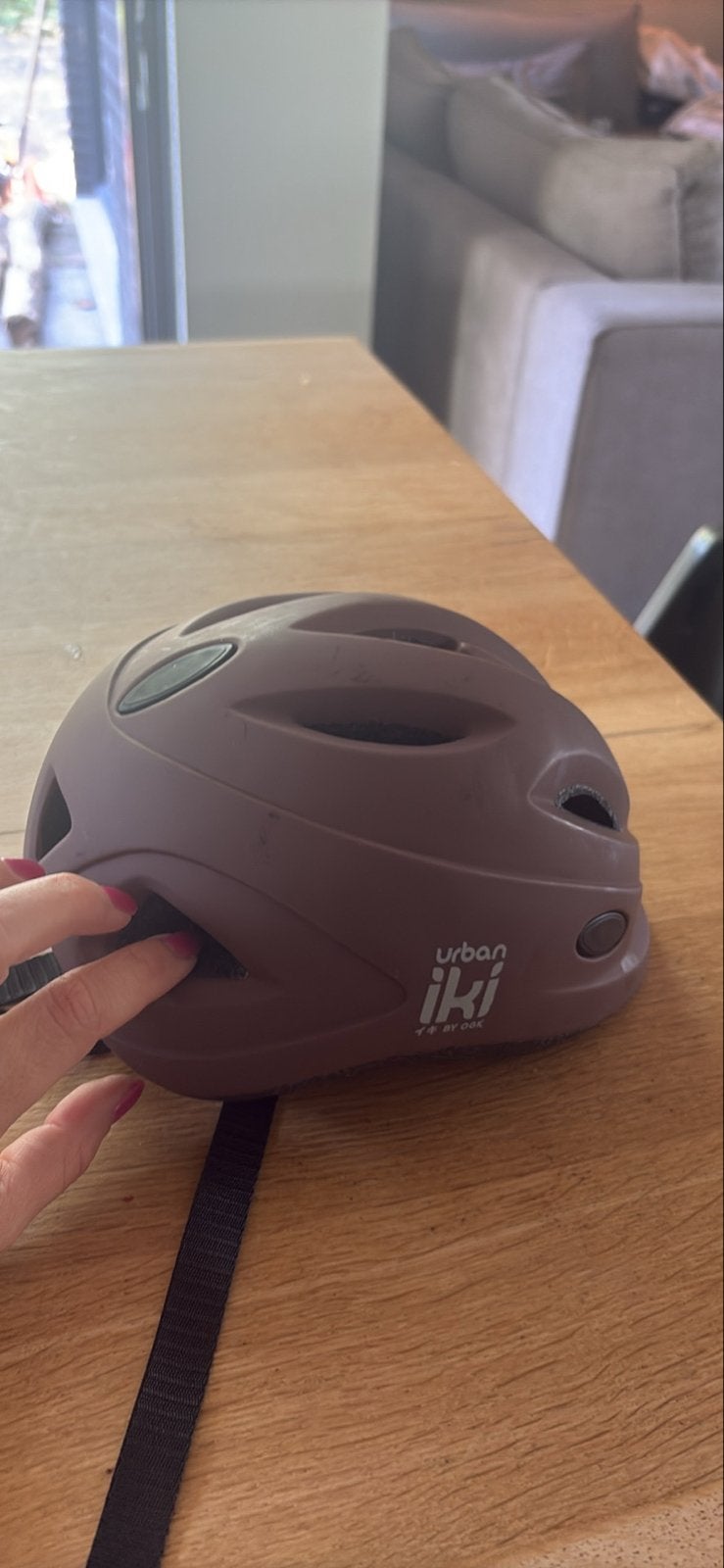 Urban Iki fietshelm - Bruin, Ophalen of Verzenden, Gebruikt, Overige maten, Jongen of Meisje